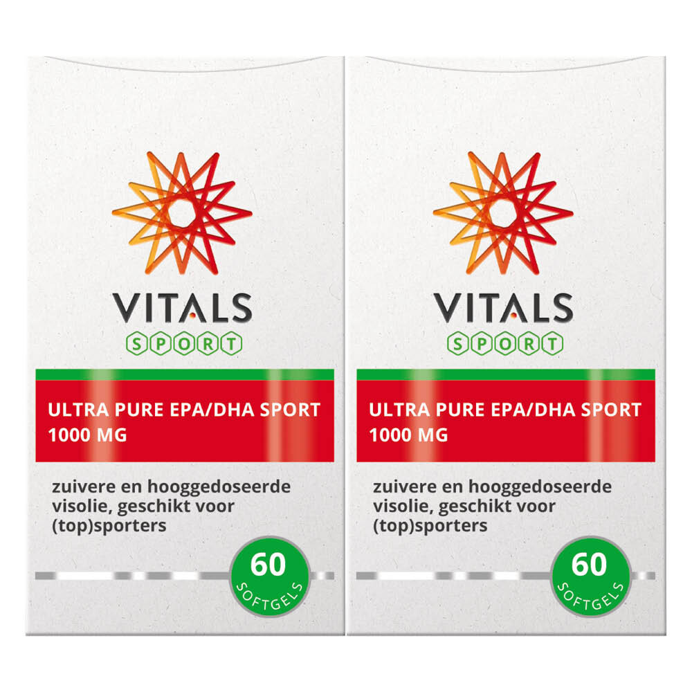 Gratis Verzending: 2x Vitals Ultra Pure EPA/DHA Sport 1000mg 60 softgels