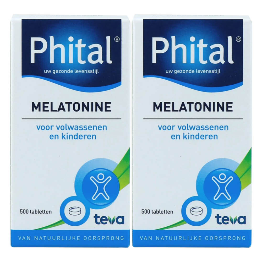 Gratis Verzending: 2x Phital Melatonine 0,1 mg 500 capsules