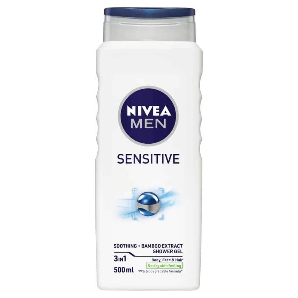 2+4 gratis: NIVEA Men Douchegel Sensitive 500 ml