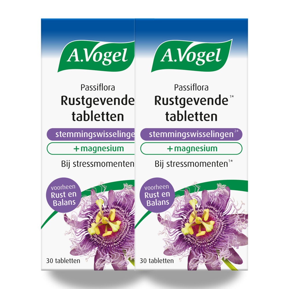 2x A.Vogel Passiflora Rustgevend bij Stemmingswisselingen 30 tabletten