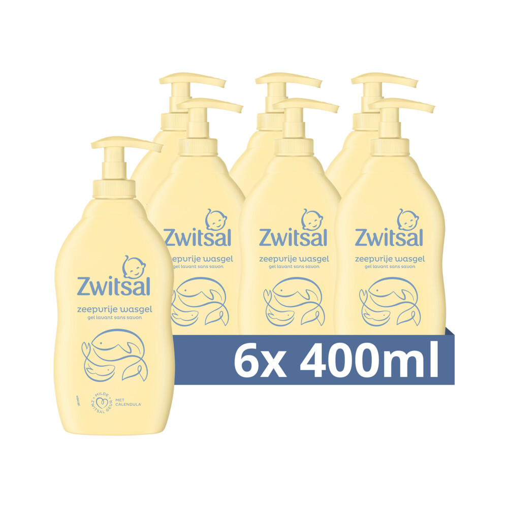 6x Zwitsal Zeepvrije Wasgel 400 Ml