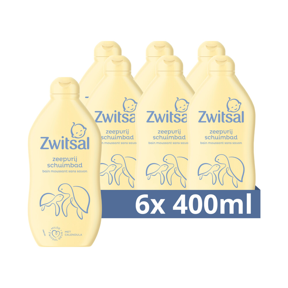 6x Zwitsal Zeepvrij Schuimbad 400 Ml