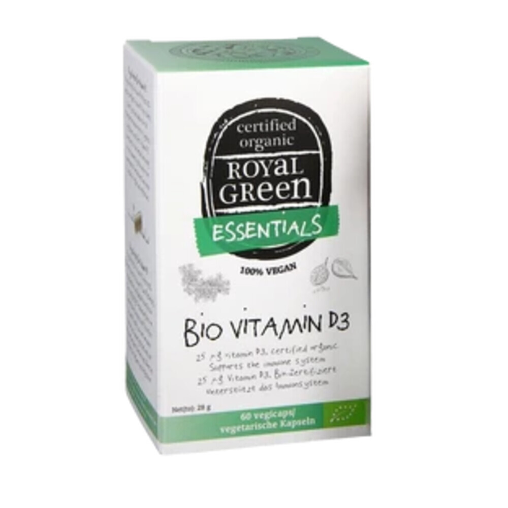 2x Royal Green Vitamine D3 Biologisch 60 vegacapsules