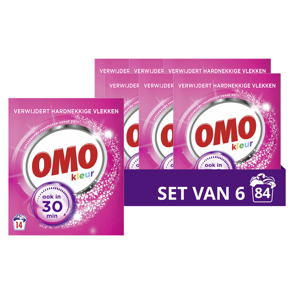 6x OMO Waspoeder Color 14 Wasbeurten 798 gr