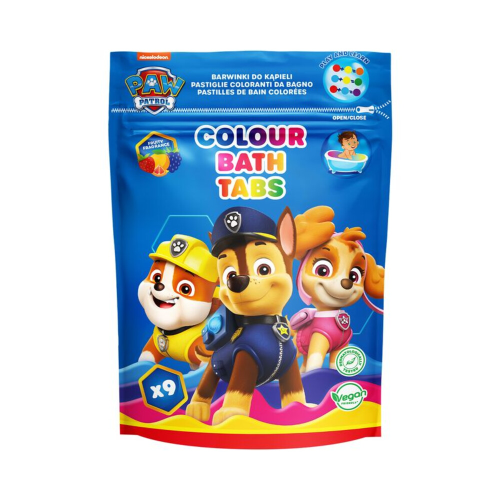 Paw Patrol Coloring Bath Tabs Blackberry, Pomelo, Strawberry 9 stuks