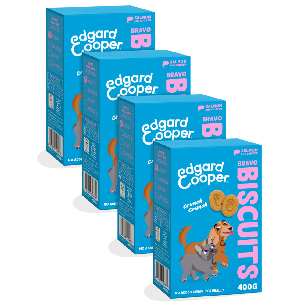 Edgard&Cooper 4x  Adult Biscuit Zalm&Kip 400 gr
