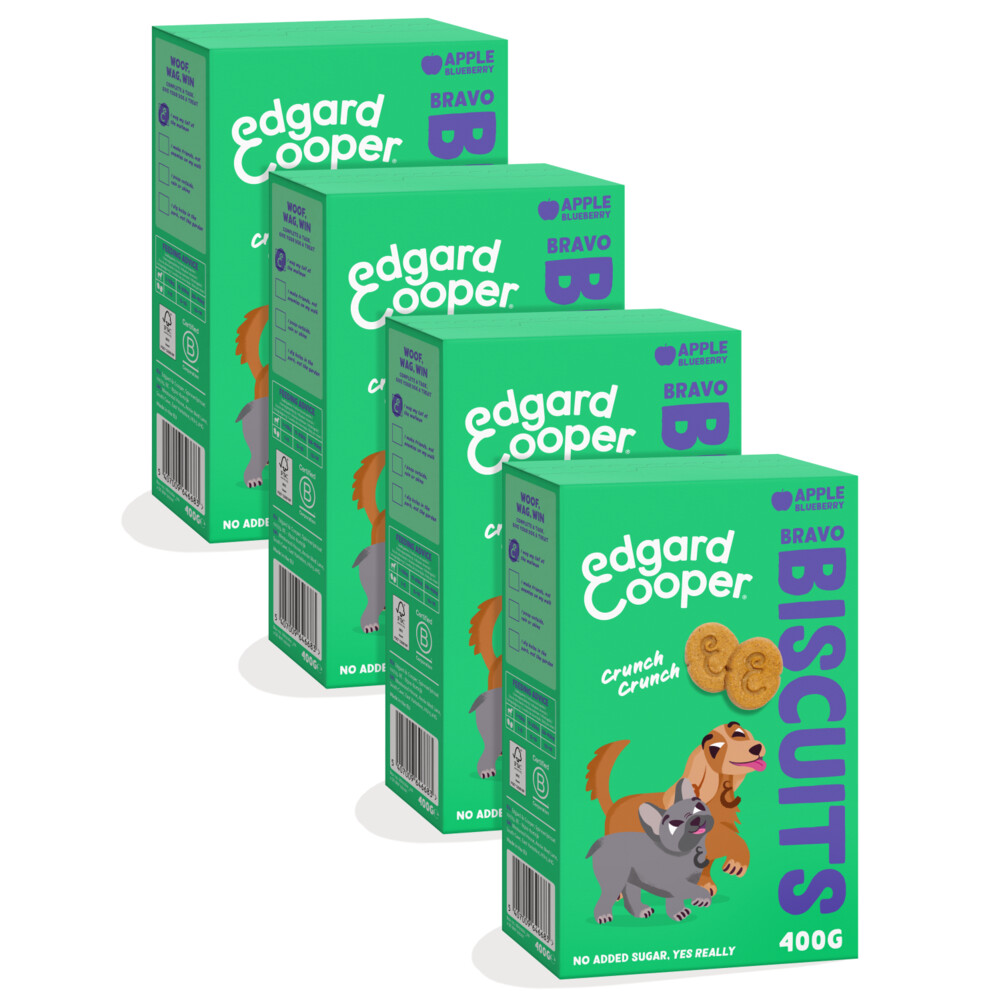 Edgard&Cooper 4x  Adult Biscuit Appel&Blueberry 400 gr