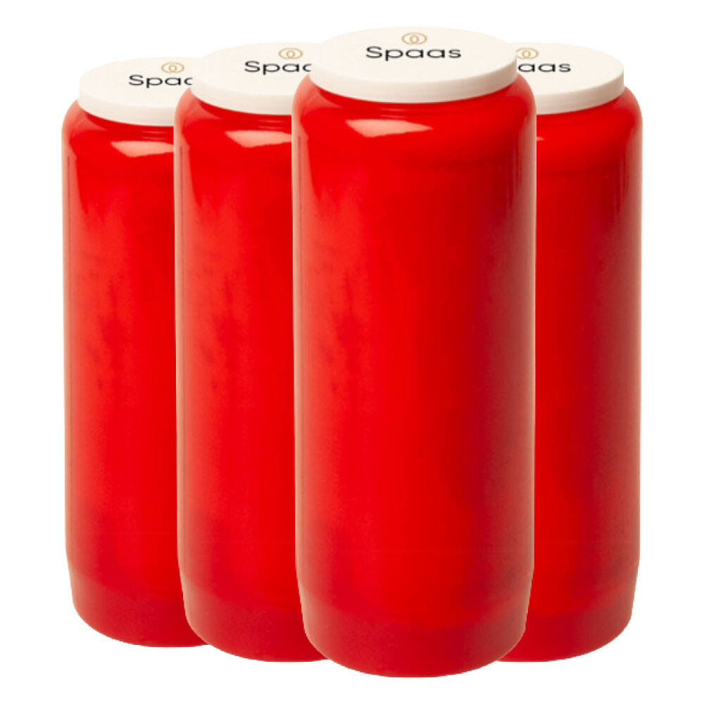 4x SPAAS Noveenkaars 9 Dagen Rood