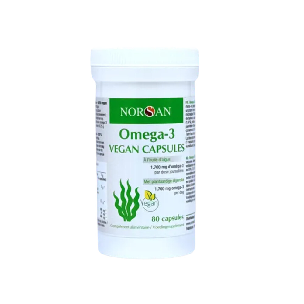 2x Norsan Omega 3 Natuurlijke Levertraan Vegan 80 capsules