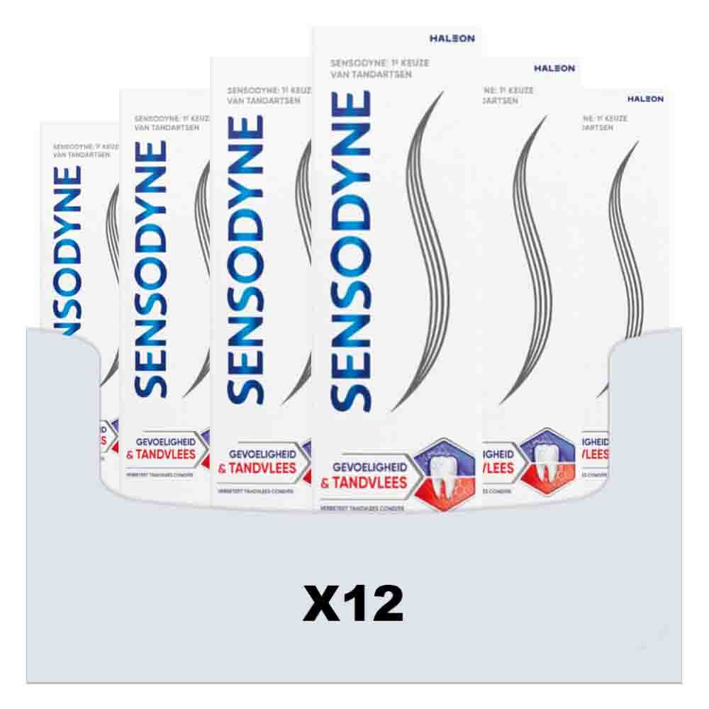 12x Sensodyne Tandpasta Gevoeligheid&Tandvlees Original 75 ml
