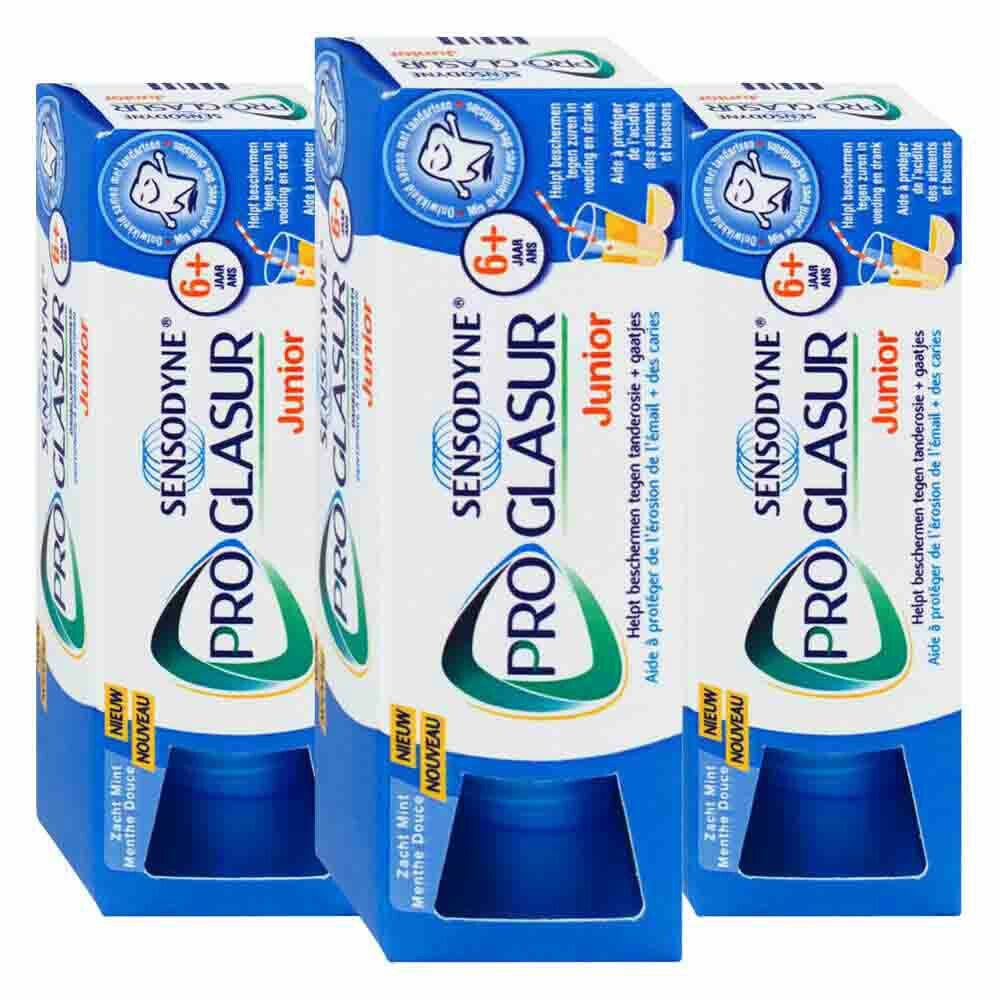 3x Sensodyne Tandpasta ProGlasur Junior 6+ jaar 50 ml