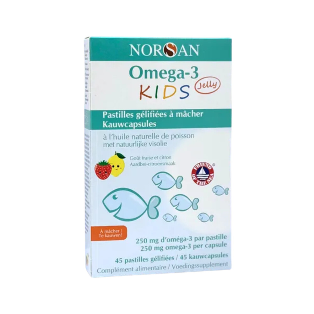 Gratis Verzending: Norsan Omega 3 Kids Jelly Kauwcapsules 45 capsules