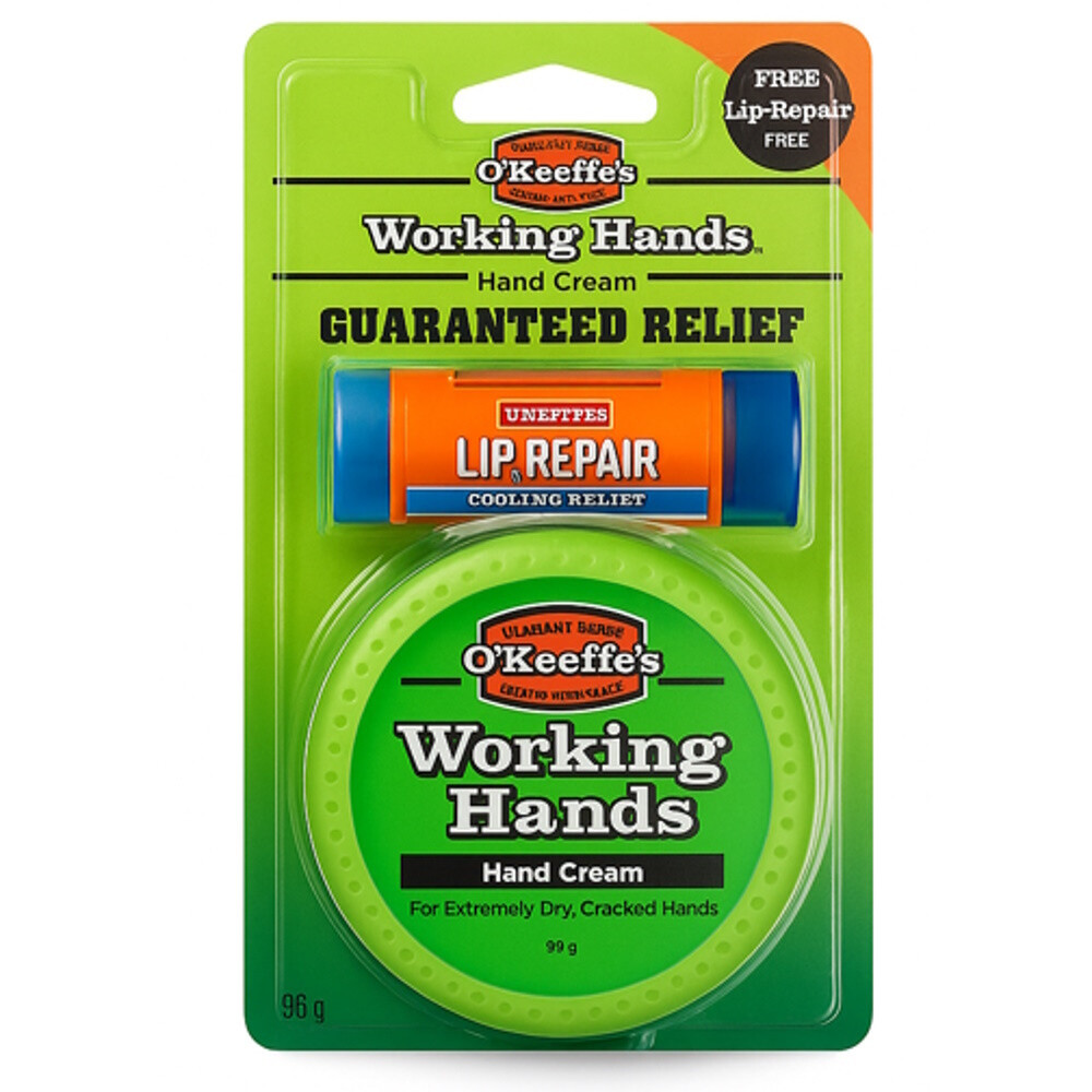 O'Keeffe's Working Hands&Lip Repair 2in1 2 stuks