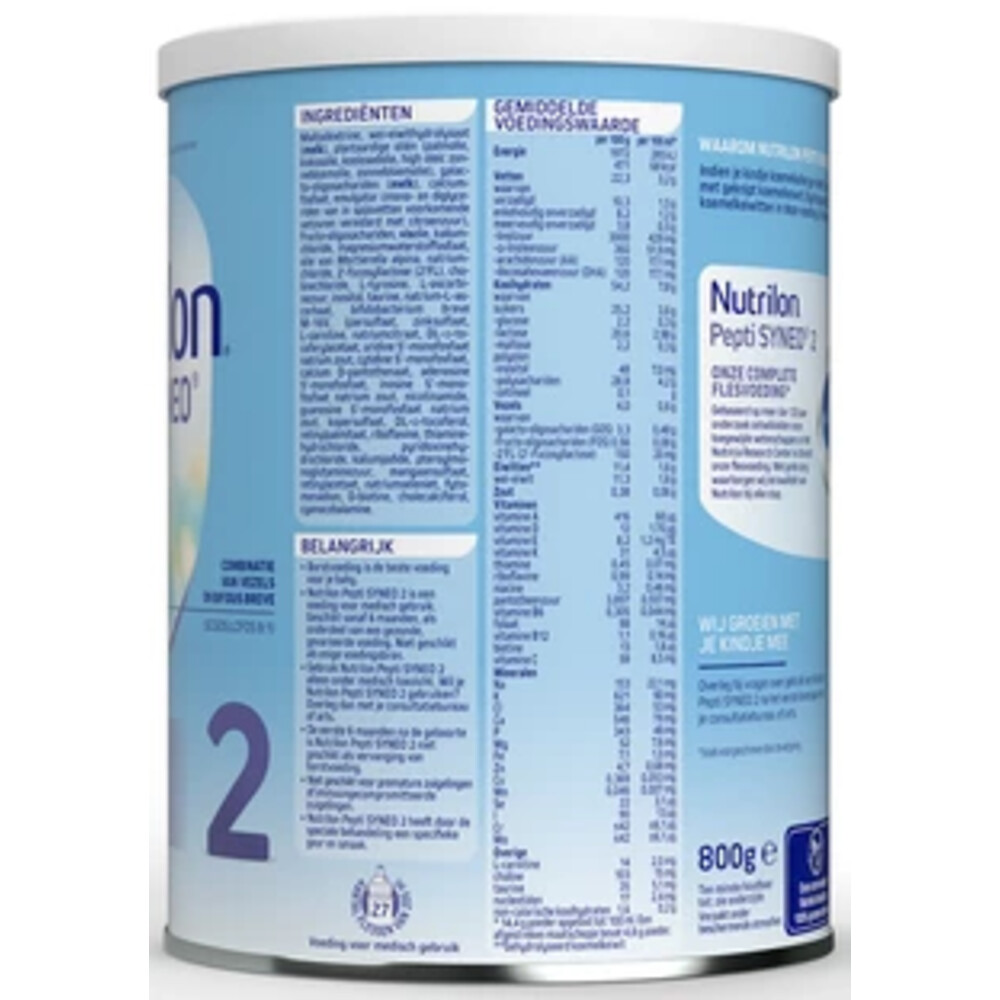 Nutrilon Pepti Syneo Koemelkallergie 2 800 gr, foto 2