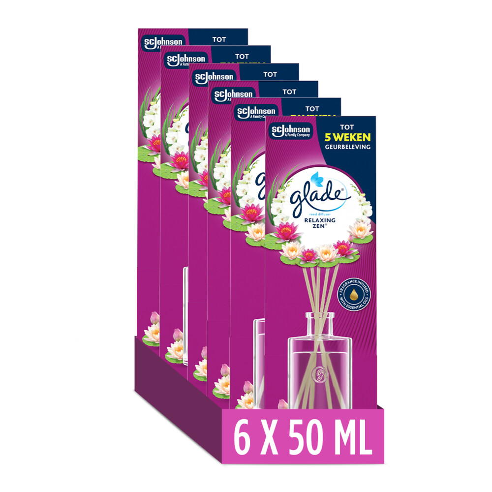 6x Glade Geurstokjes Relaxing Zen 50 ml