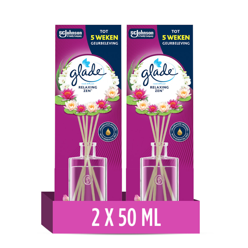 2x Glade Geurstokjes Relaxing Zen 50 ml