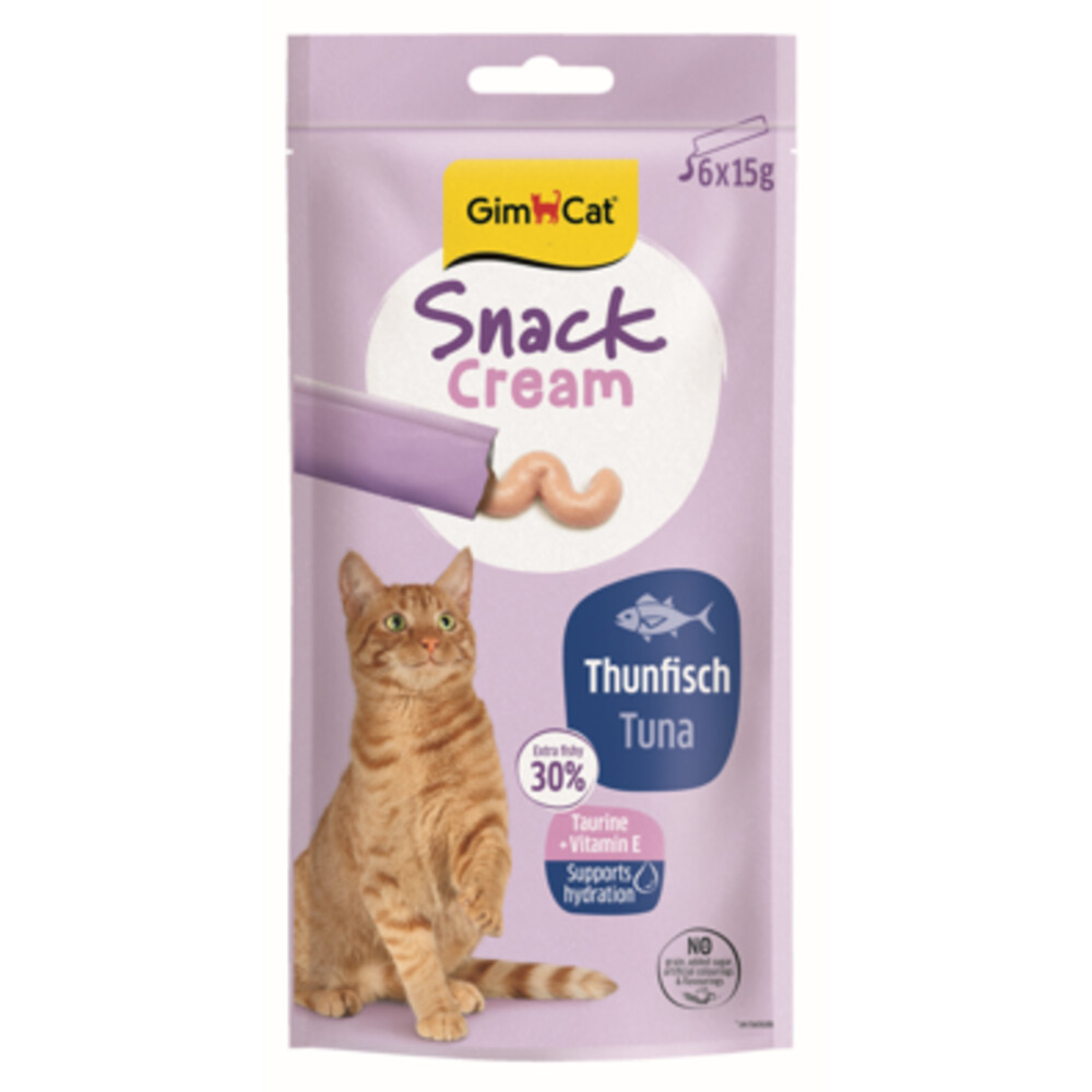 GimCat Kattensnack Cream Tonijn 6 x 15 gr
