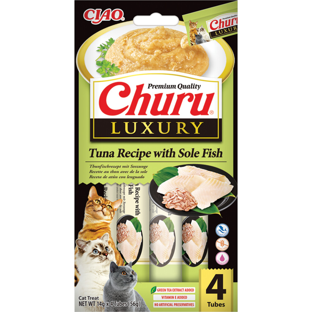 Ciao Kattensnack Churu Luxury Tuna&Sole Fish 4 x 14 gr