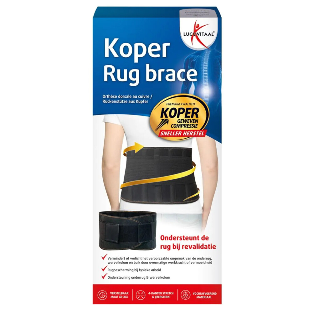 2+3 gratis: Lucovitaal Koper Rug Brace