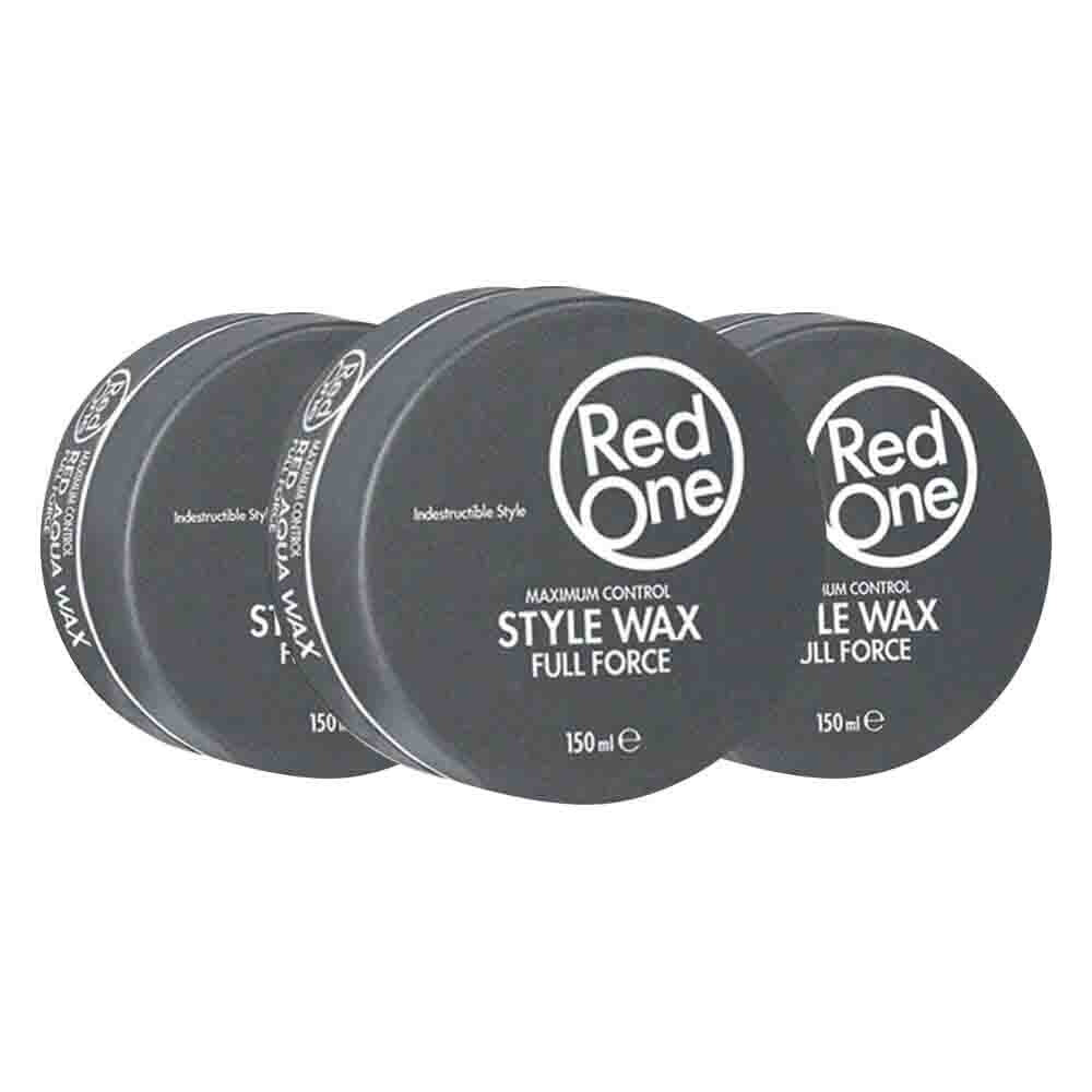 3x Red One Aqua Hair Wax Quicksilver 150 Ml