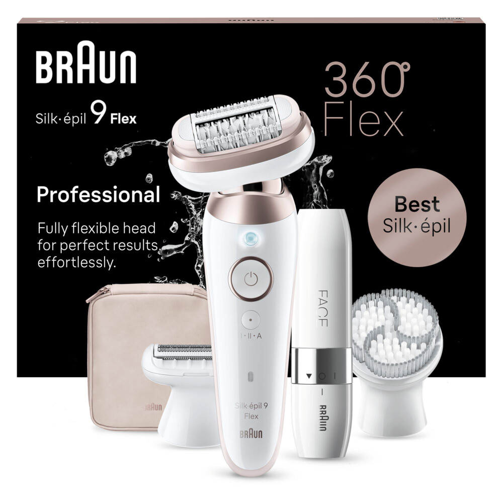 Braun Epilator Silk·épil 9 Flex 9-360 3D Wit/Rose Titan