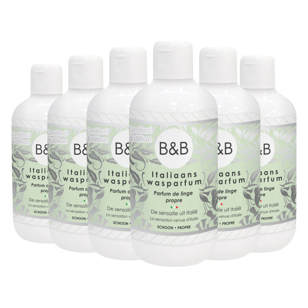 6x B&B Italiaanse Wasparfum Limited Edition Schoon 250 ml