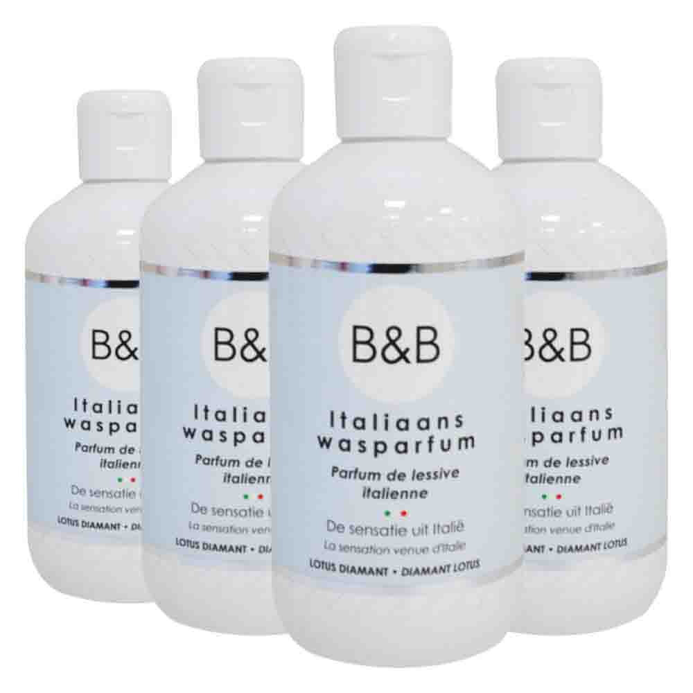 4x B&B Italiaanse Wasparfum Lotus Diamant 250 ml