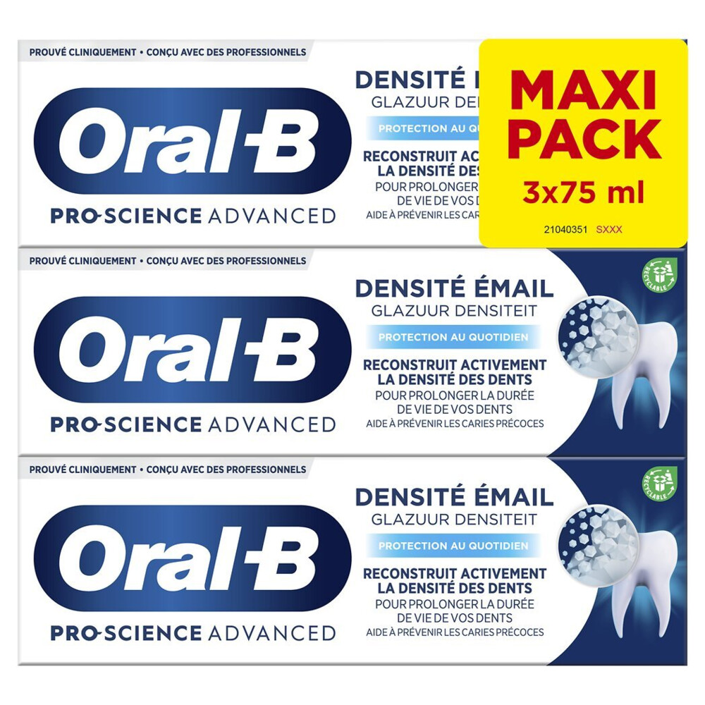 Oral-B Tandpasta Pro Science Advanced Glaze Density Daily Protection 3x75 ml