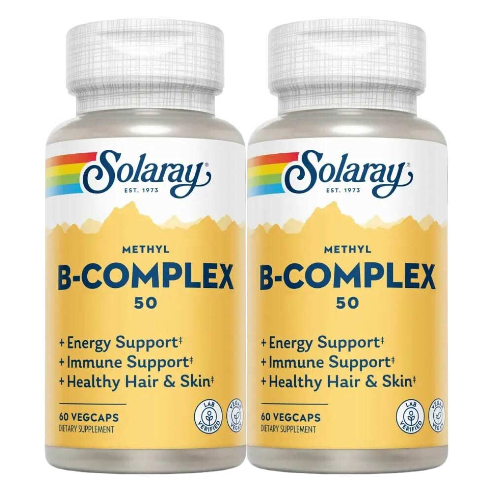 2x Solaray Methyl B-Complex 50 60 vegacapsules