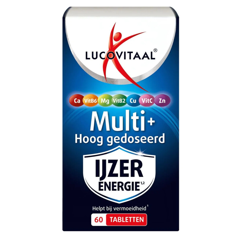 2+3 gratis: Lucovitaal Multi IJzer Energie Hoog Gedoseerd 60 tabletten