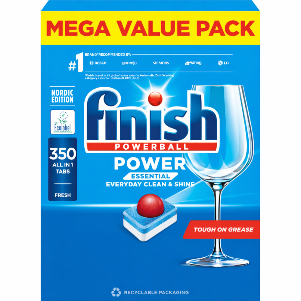 5x Finish Vaatwastabletten Power Essential All in 1 70 stuks