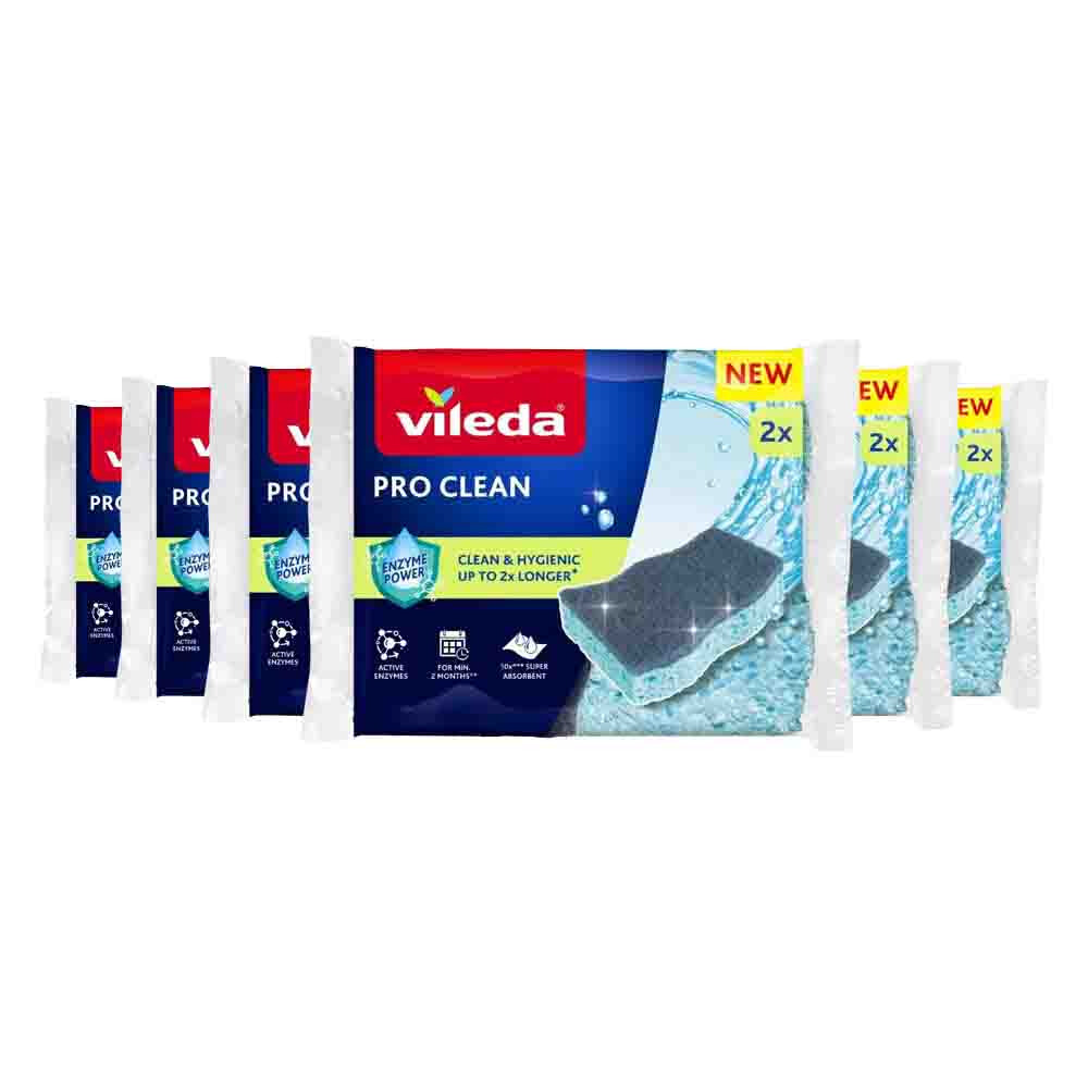 6x Vileda Schuursponsen Pro Clean Viscose 2 stuks