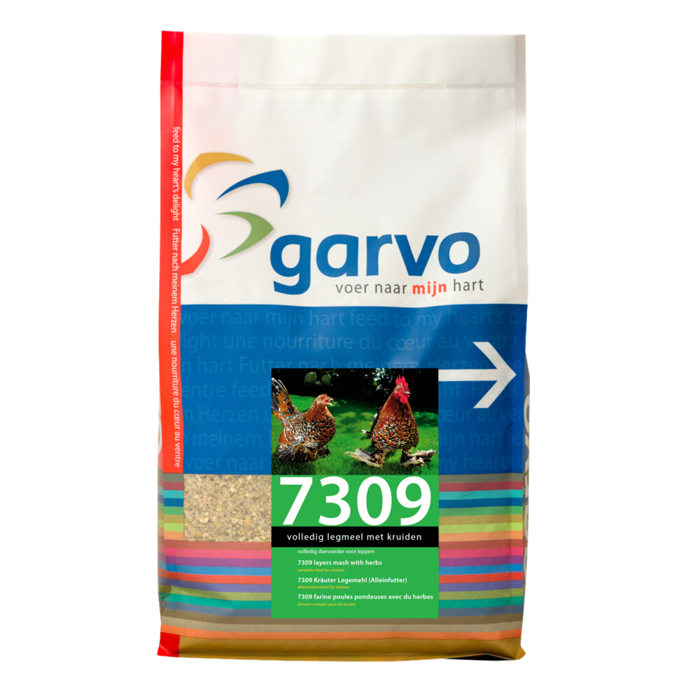 Garvo Kippenvoer Volledig Legmeel met Kruiden 4 kg