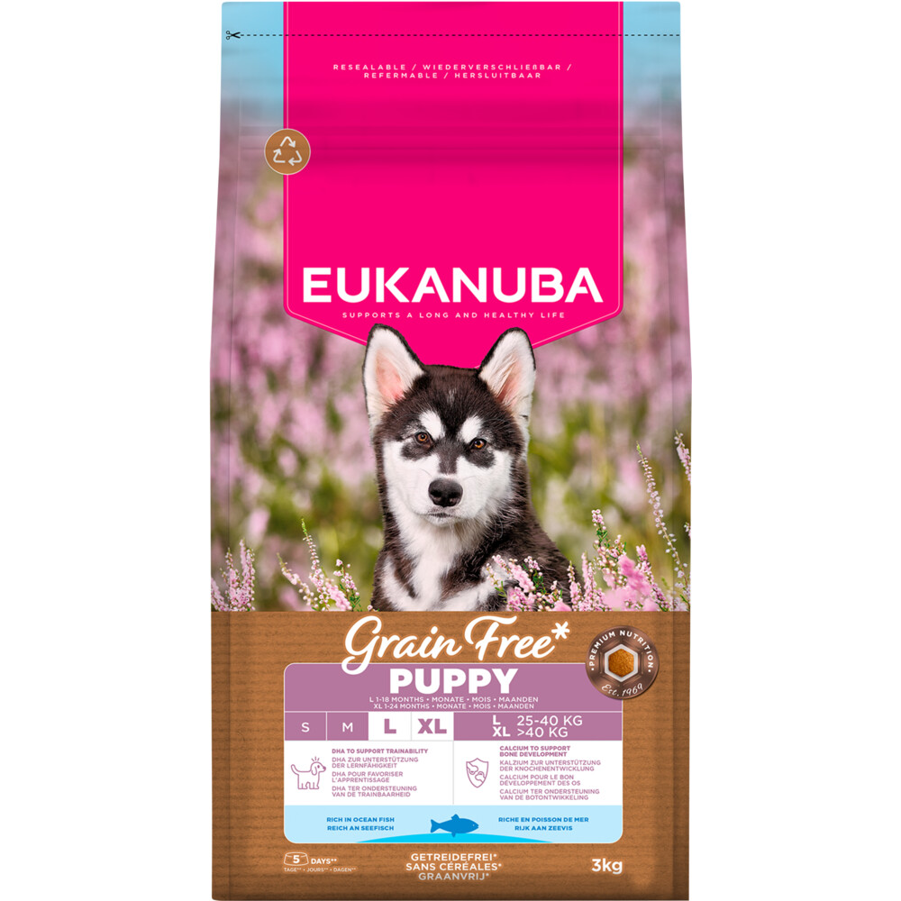 Eukanuba Hondenvoer Droog Grain Free Large Oceaanvis Puppy 3 kg