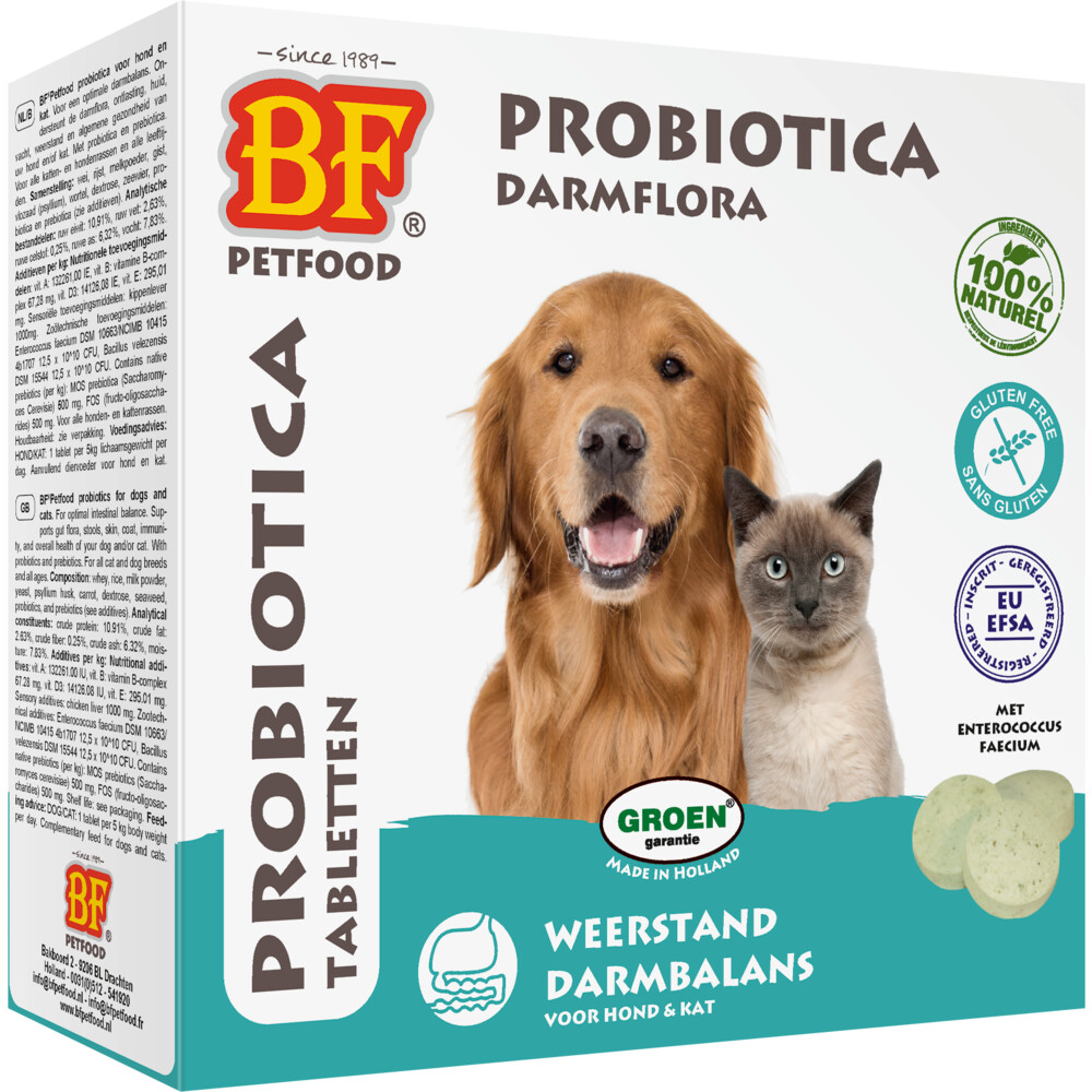 BF Petfood Probiotica Darmflora Hond en Kat 100 tabletten