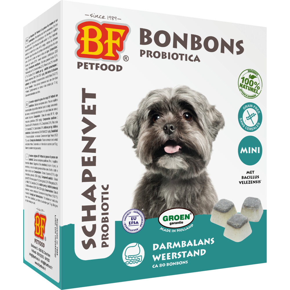 BF Petfood Schapenvet Probiotica Bonbon Mini 80 stuks