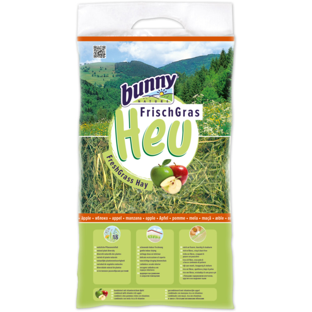 Bunny Nature Knaagdiervoer Vers Gras Hooi Appel 500 gr