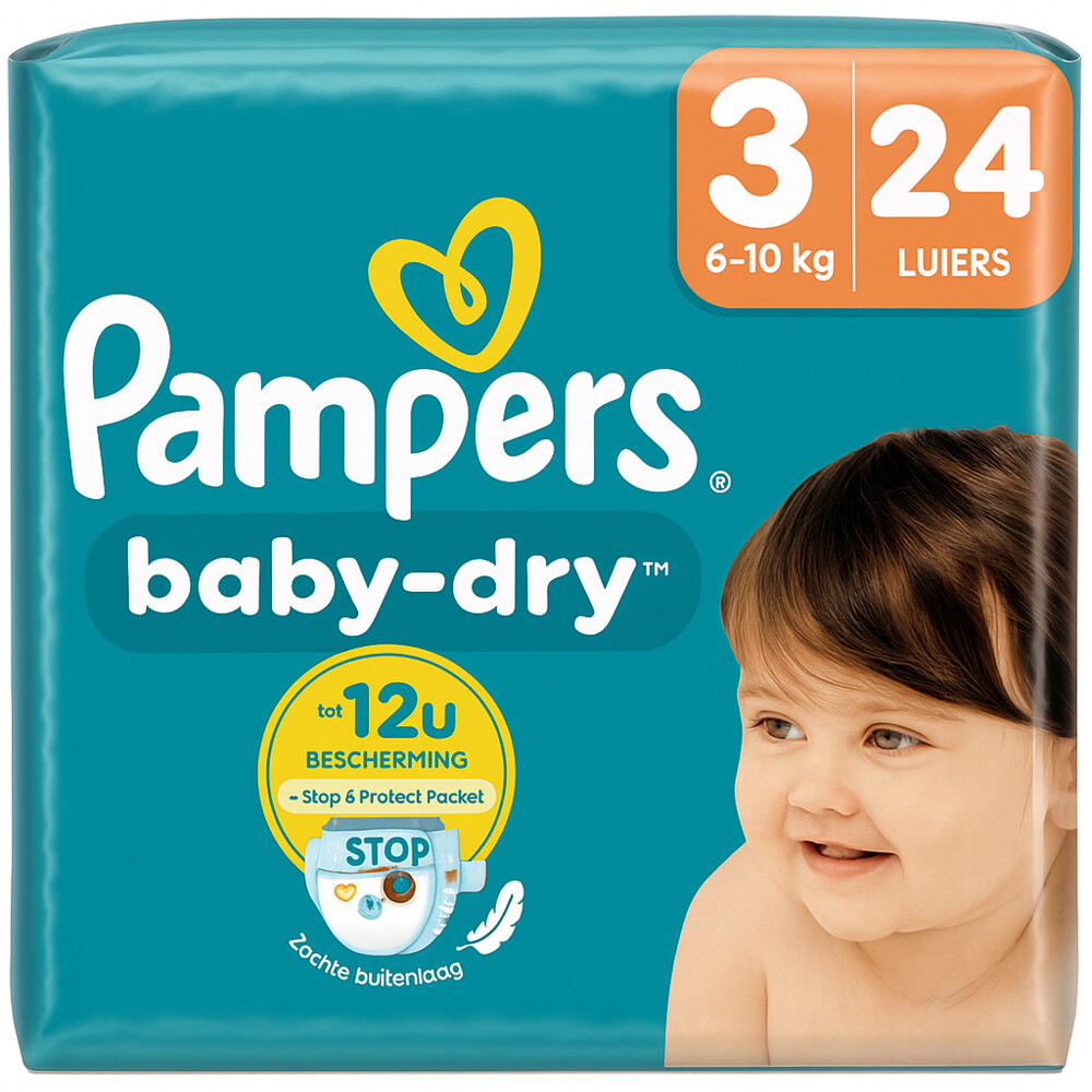Pampers 4x  Baby Dry Luiers Maat 3 (6-10 kg) 24 stuks