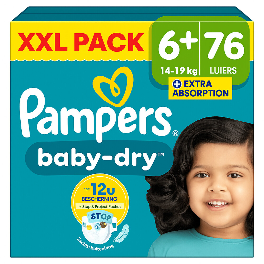Pampers Baby Dry Luiers Maat 6+ (14-19 kg) 76 stuks