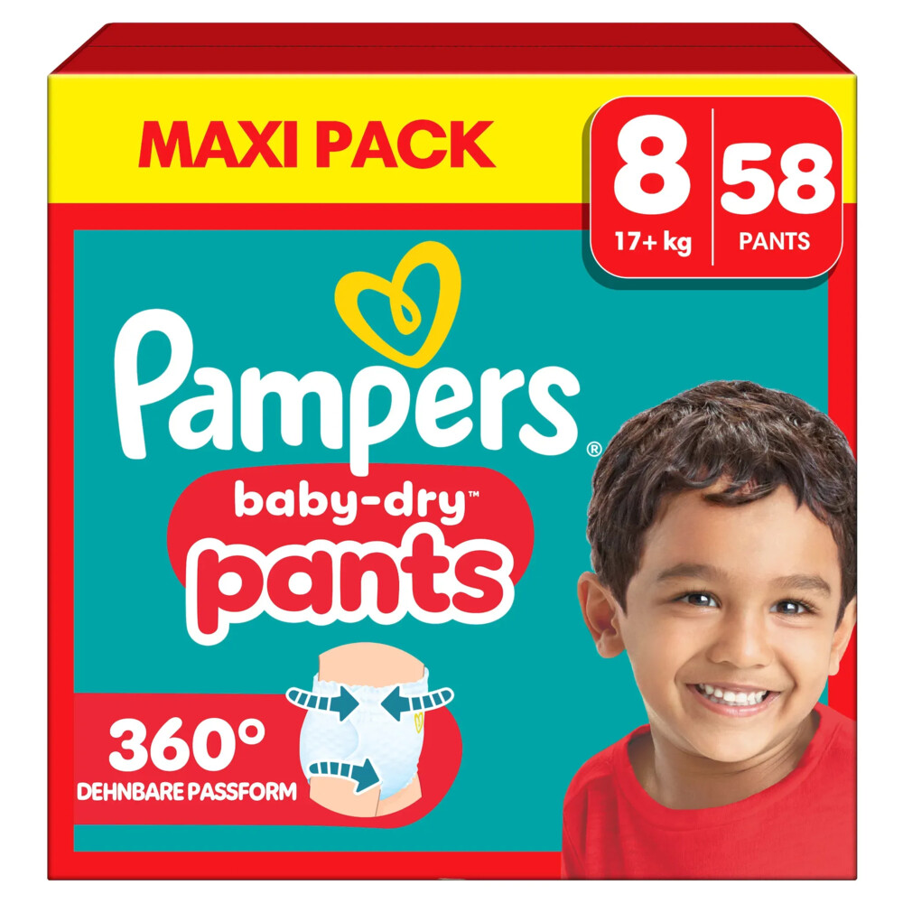 Pampers Baby Dry Luierbroekjes Maat 8 (17+ kg) 58 stuks