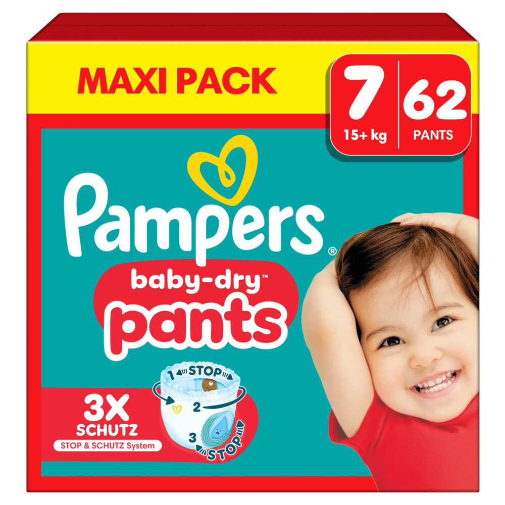 Pampers Baby Dry Luierbroekjes Maat 7 (15+ kg) 62 stuks