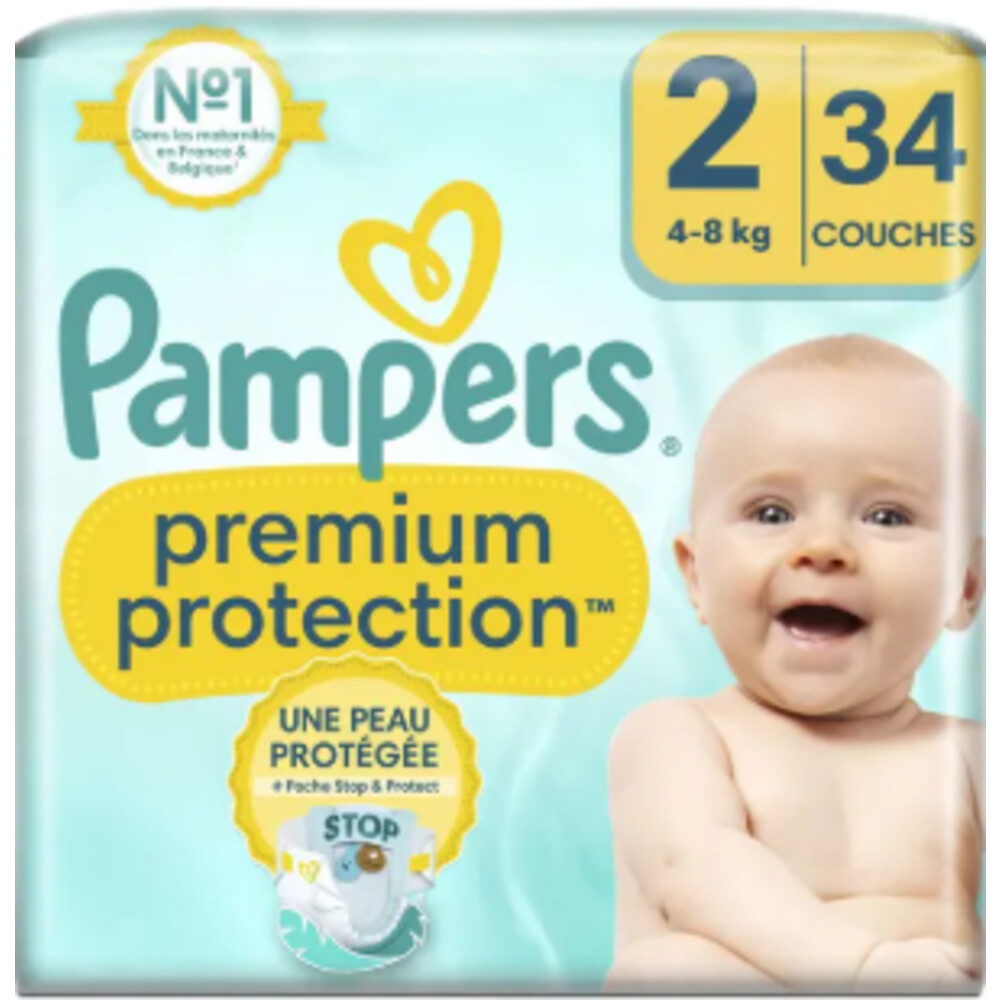 Pampers Premium Protection Luiers Maat 2 (4-8 kg) 34 stuks