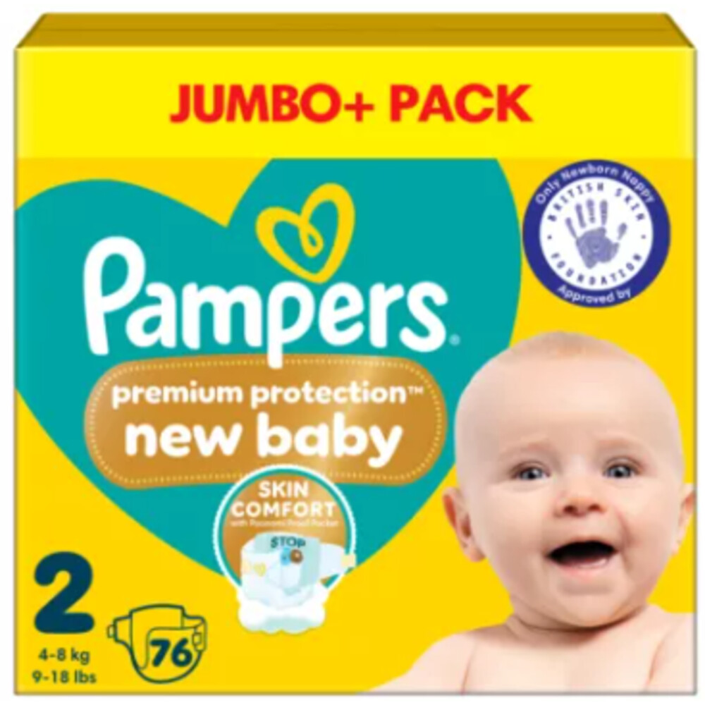 Pampers Premium Protection Luiers Maat 2 (4-8 kg) 76 stuks