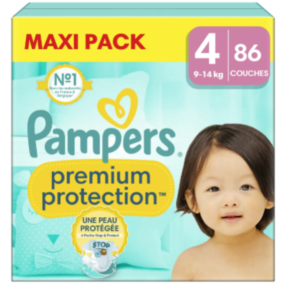 Pampers Premium Protection Luiers Maat 4 (9-14 kg) 86 stuks