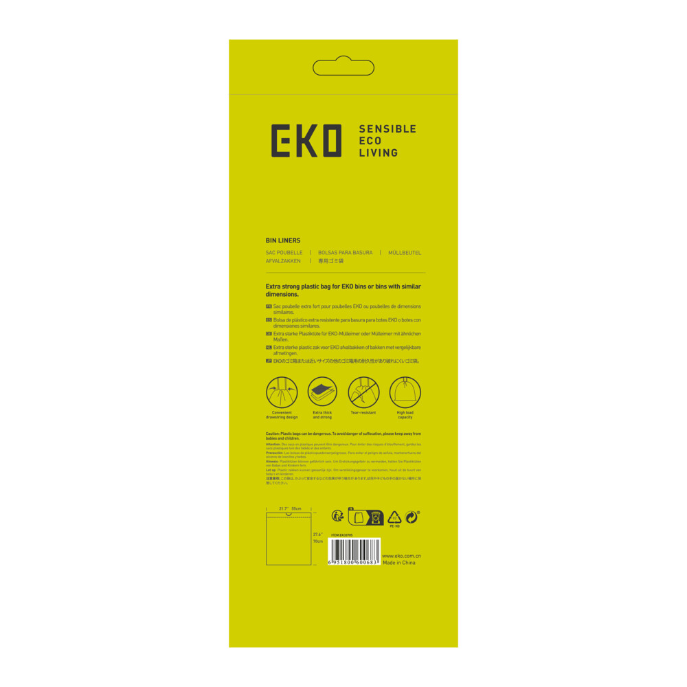 2e halve prijs: EKO Afvalzak met Trekband Wit 25–35 Liter Type E 12 zakken, foto 2