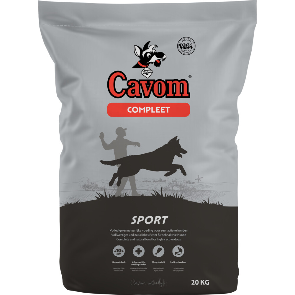 Cavom Hondenvoer Droog Compleet Sport 20 kg