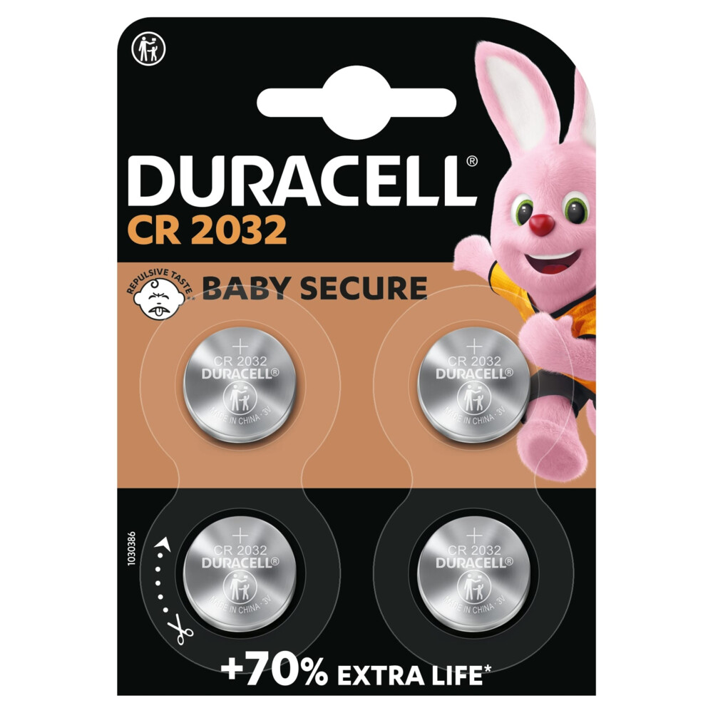 Duracell Knoopcelbatterijen 2032 4 stuks