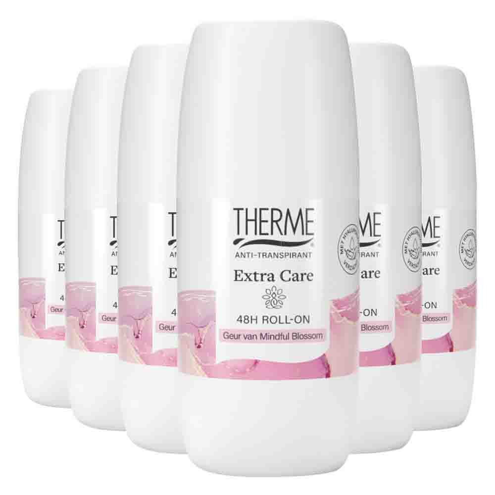 6x Therme Anti-Transpirant Extra Care 48H Roll-On 60 ml
