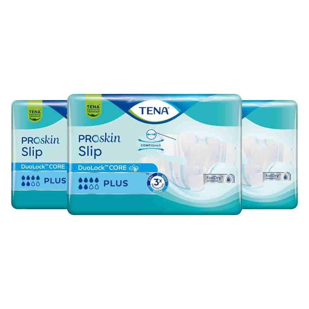 3x TENA ProSkin Slip Plus M 30 stuks