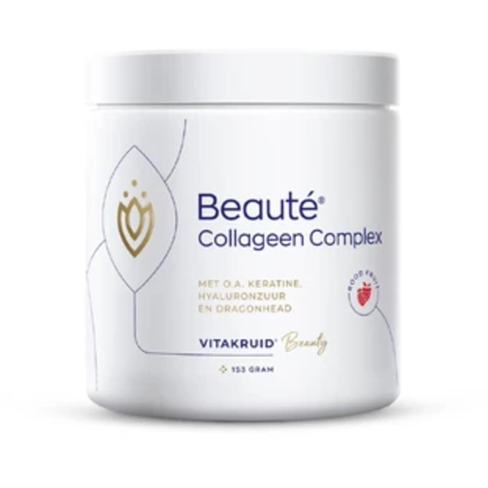 2x Vitakruid Collageen Solugel Poeder Rood Fruit 154 gr